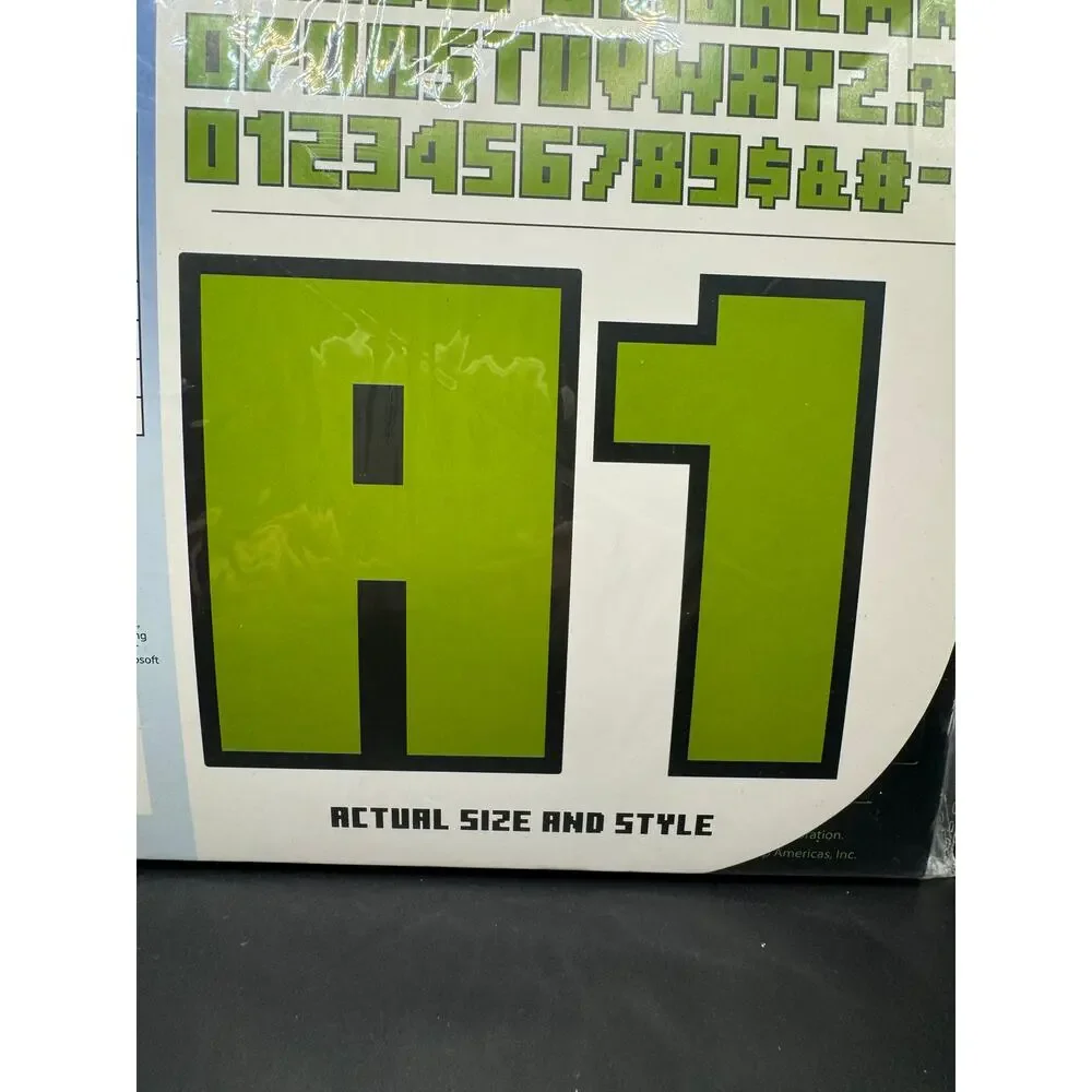 Minecraft Reusable Letters Bulletin Board Poster Birthday Party Game Decor 3.75